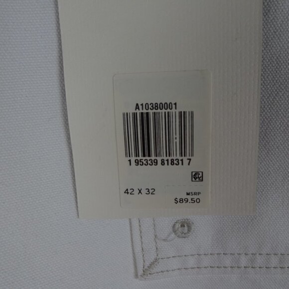 Levi's Utility Pants Jeans Men's 42x32 Off White Ivory Denim Tapered Pockets - Picture 10 of 12